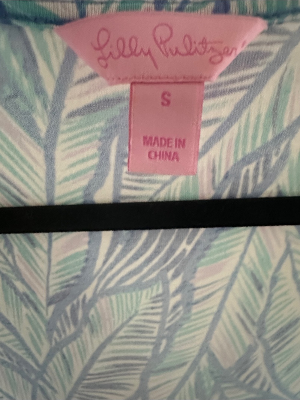 Lilly Pulitzer Blue and White Leaf-Print Sleeveless Jumpsuit - Picture 7 of 7
